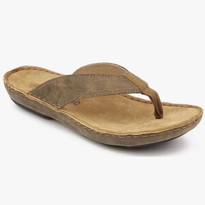 ~Tamarindo Beachcomber Sandal Men's Leather Softbed Flip Flop NWOB 9